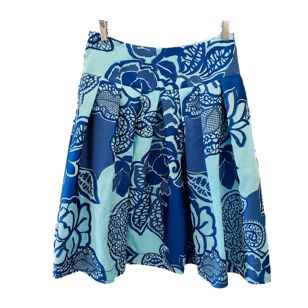 Jennifer Tattanelli Full Skirt 46  10 blue floral